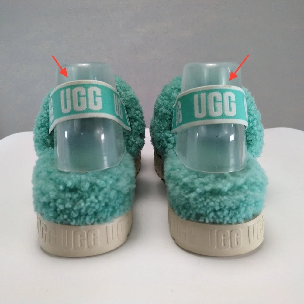 UGG Oh Fluffita Splash Blue Teal Shearling 2.5